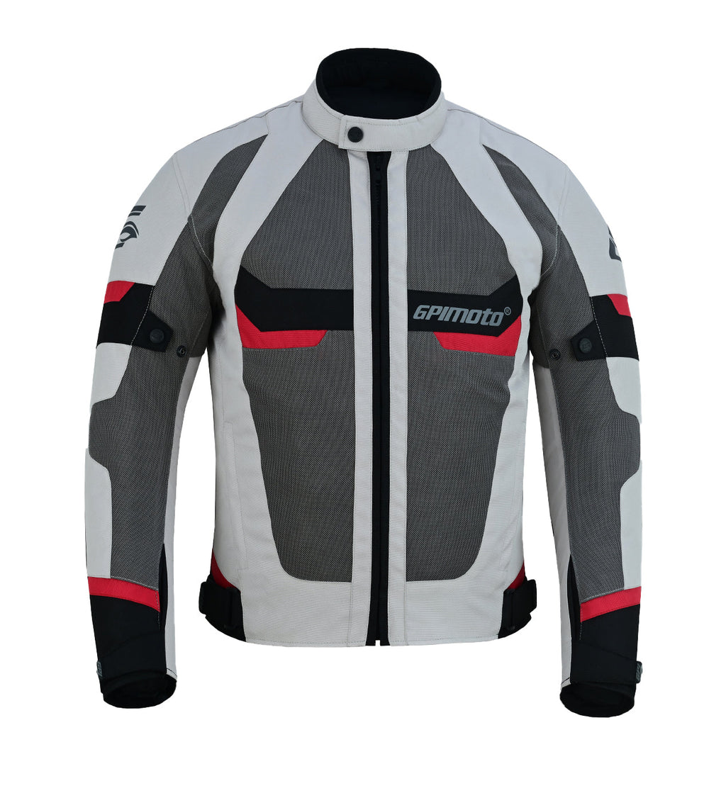 Men’s High Premium Quality Summer 4 Pockets Soft Adjustable Motorcycle Black/Grey/Beach Jacket-