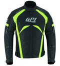 Men’s All-Season 4 Pockets Waterproof High Premium Quality Motorcycle Jacket – Fluorescent/Black-