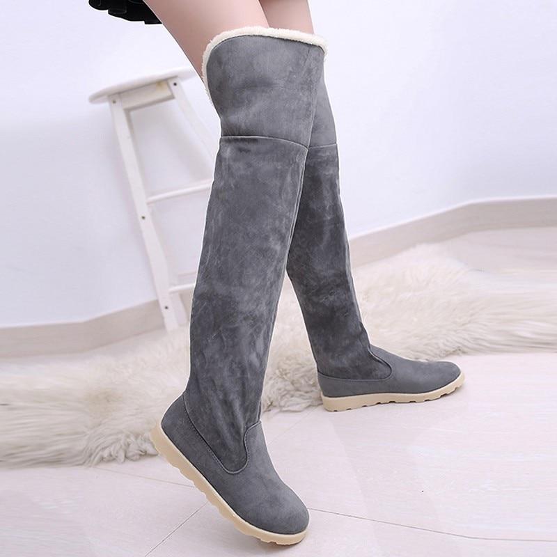 Over knee warm fur boots