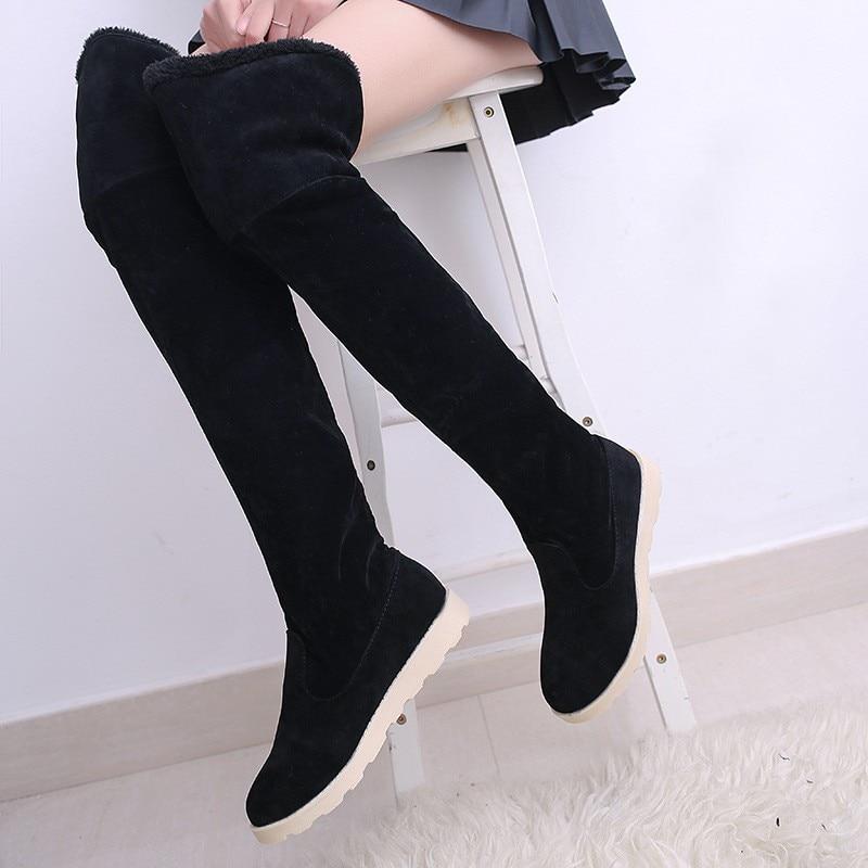 Over knee warm fur boots