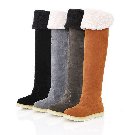 Over knee warm fur boots