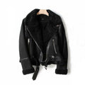 WInter Lapel Jacket Suede Lamb Wool
