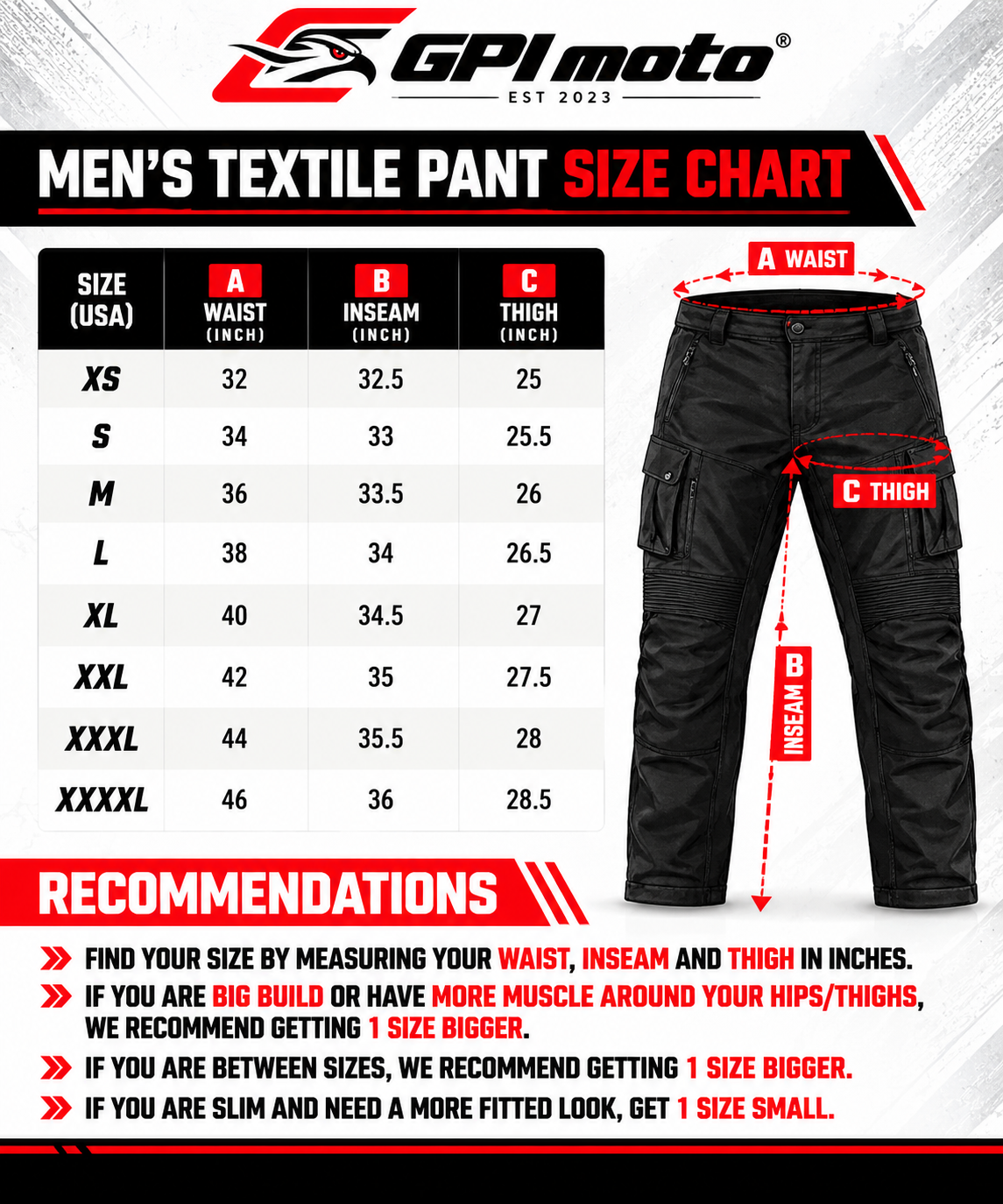 High Premium Quality Adjustable Waterproof Motorcycle Pants – Full Black