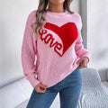 Love Print Pullover Sweater