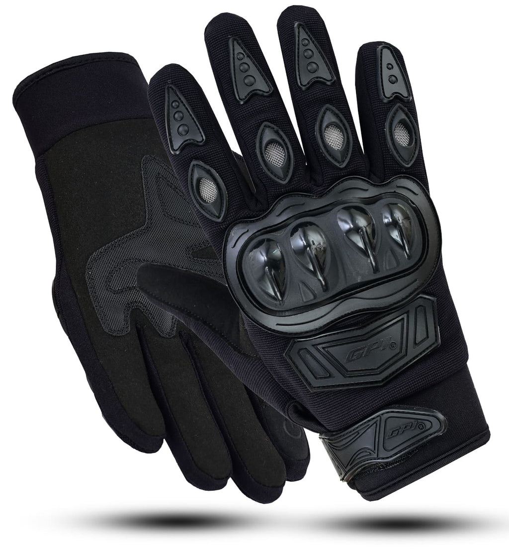 Premium Motorcycle Black Gloves – Superior Comfort, Grip & Knuckle Protection
